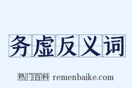 务虚反义词是什么意思的图片